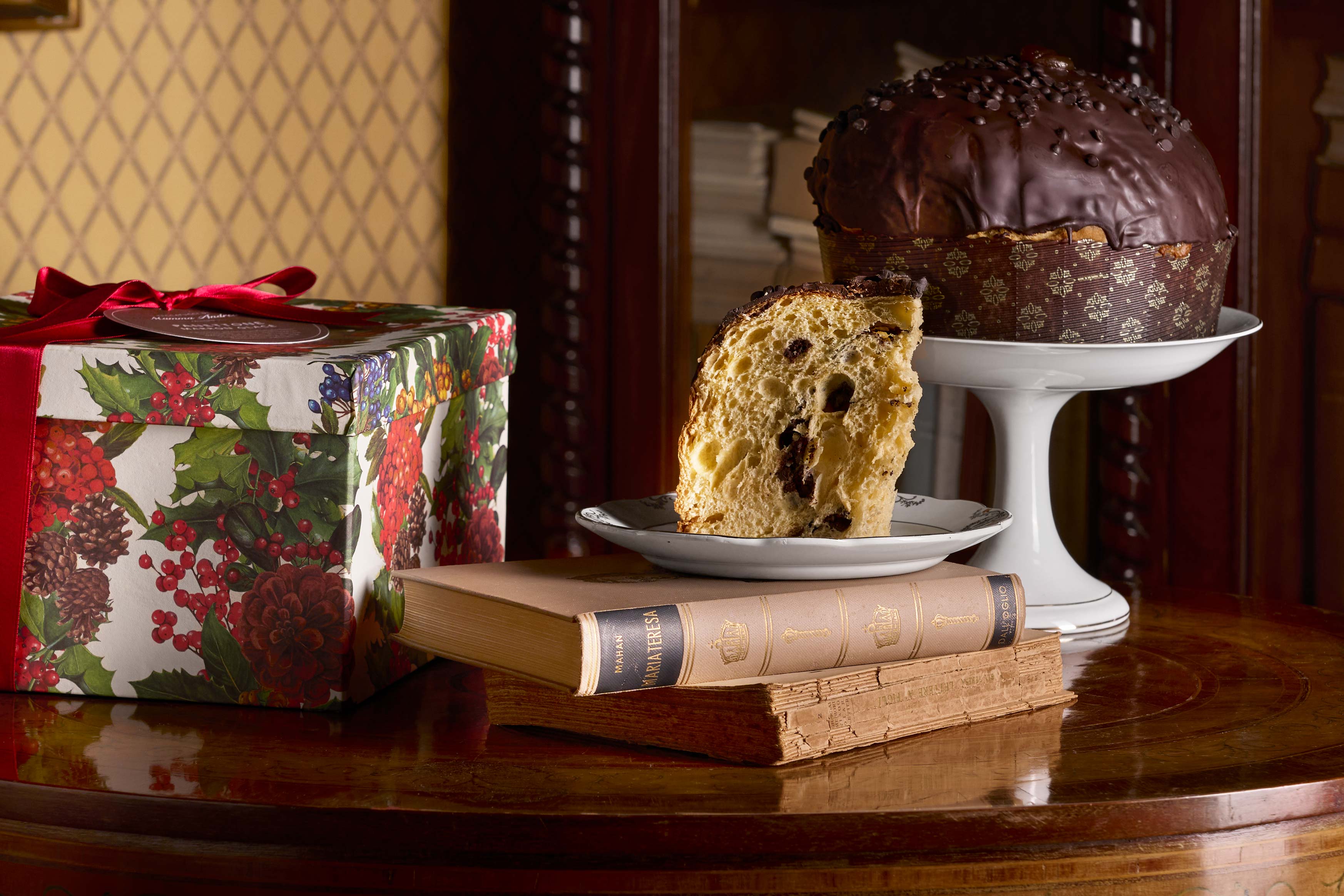 Panettone marron glace' in scatola regalo