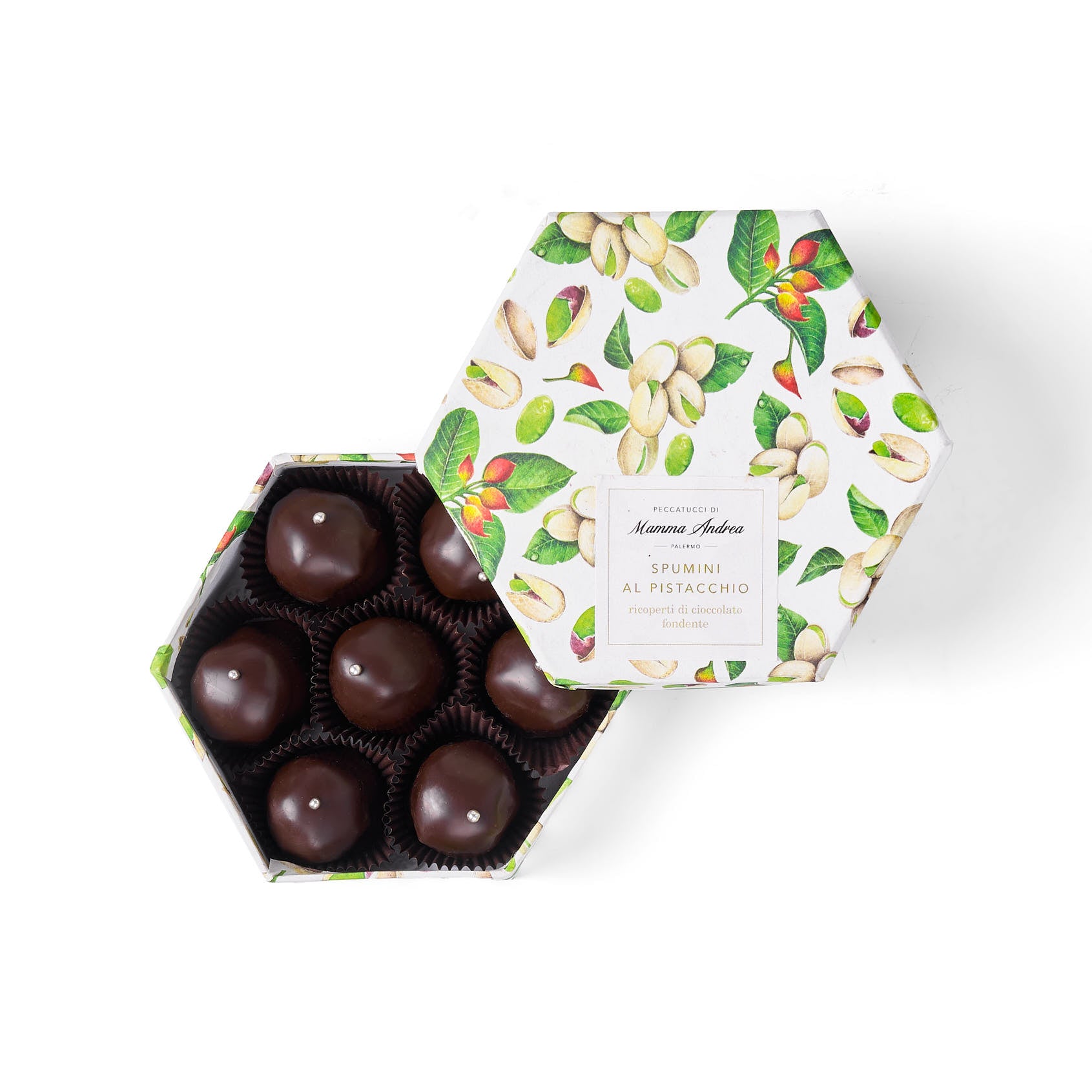 Spumini al pistacchio - Scatola esagonale
