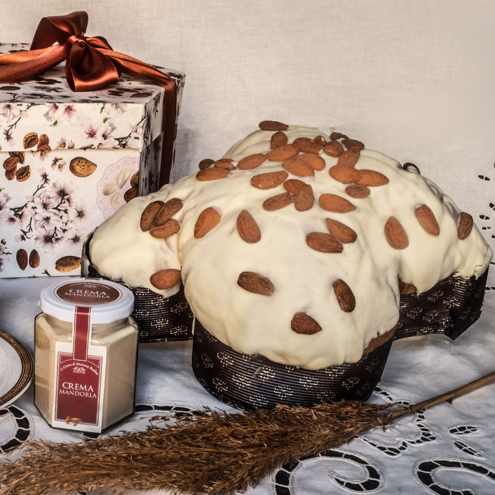 Colomba alle mandorle con Crema spalmabile alle mandorle di Sicilia