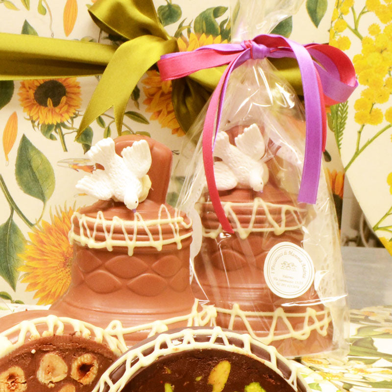 Campana di cioccolato torronato latte e nocciole