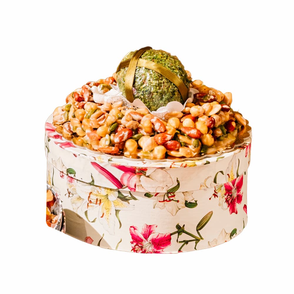 Croccante con uovo cioccolato latte pralinato al pistacchio