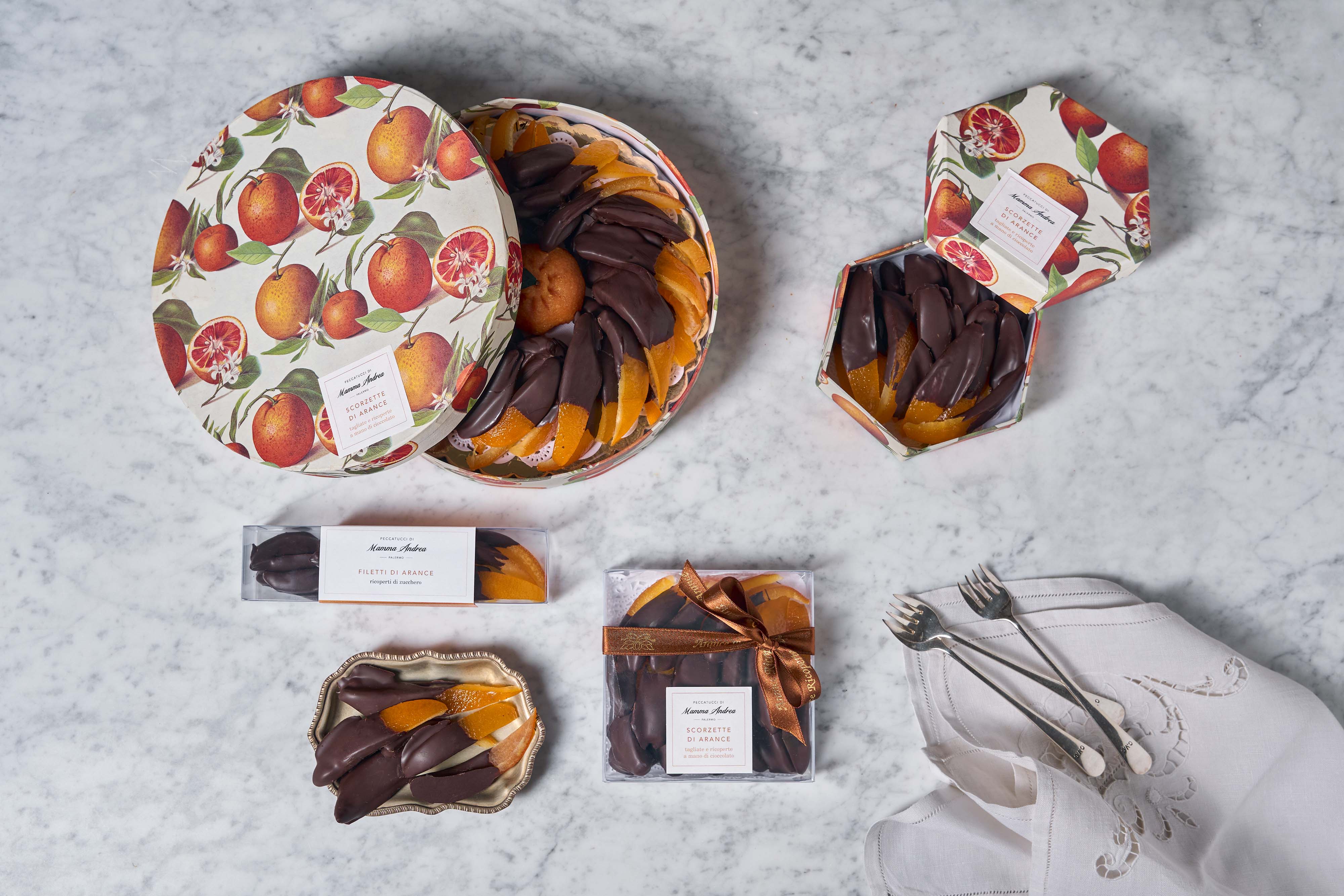 Scorzette di Arancia ricoperte di CIoccolato fondente