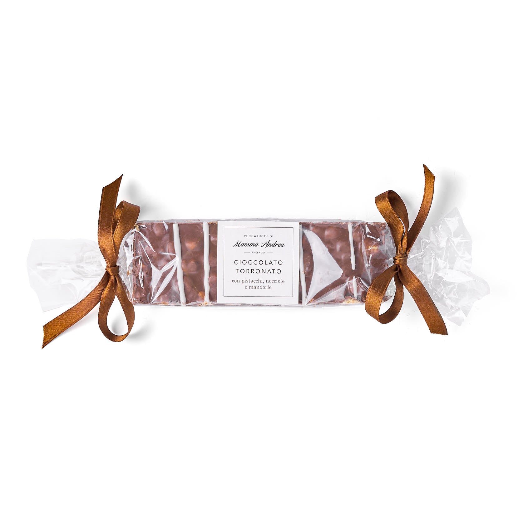 Cioccolato torronato al latte con nocciole